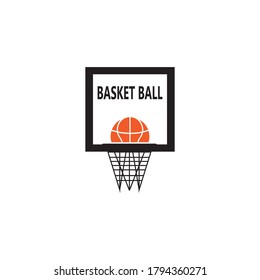 Ilustración vectorial del diseño del logotipo de baloncesto