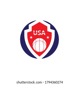 Basketball logo design vector template iilustration