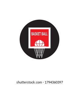 Ilustración vectorial del diseño del logotipo de baloncesto