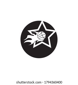 Basketball logo design vector template iilustration