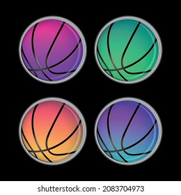 plantilla vectorial de diseño de logotipo de baloncesto