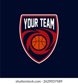 Basketball logo, emblem icon design, sports vector