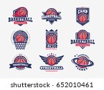Basketball logo, emblem set collections, designs templates on a light background