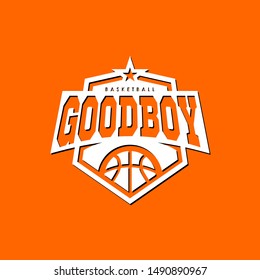 Basketball logo with flat design