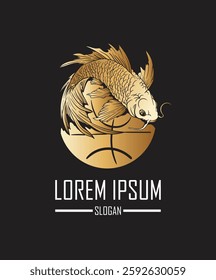 basketball logo icon with character design