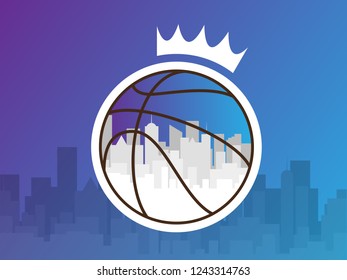 Basketball Logo Icon illustration Vector