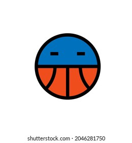 Basketball logo icon sign Ball jellyfish medusa symbol Sport kids team league club emblem Modern creative children's design Fashion print clothes apparel greeting invitation card banner poster badge