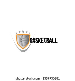 basketball logo icon, sign or symbol for sport team or game