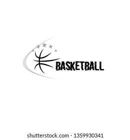 basketball logo icon, sign or symbol for sport team or game