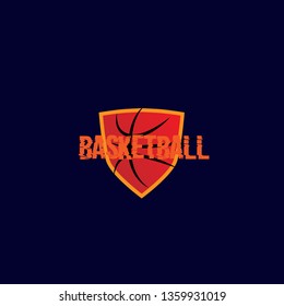 basketball logo icon, sign or symbol for sport team or game