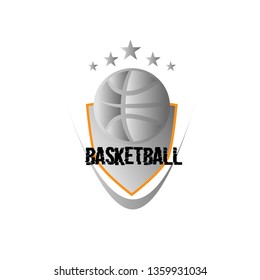 basketball logo icon, sign or symbol for sport team or game