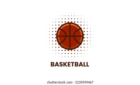 Basketball logo icon sticker cartoon