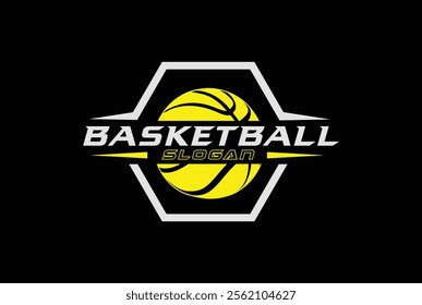 basketball logo lineart simple vector illustration template icon graphic design.