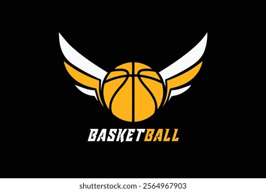 basketball logo lineart simple vector illustration template icon graphic design.