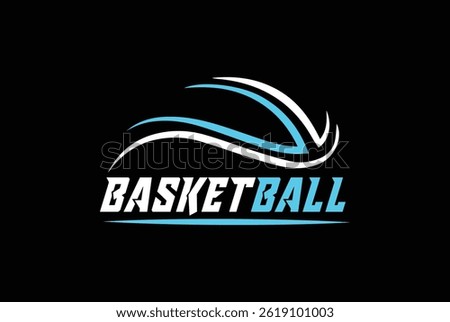basketball logo lineart simple vector illustration template icon graphic design.