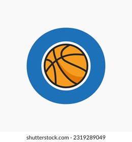 Basketball Logo On Letter O Concept. Basket Club Symbol Vector Template