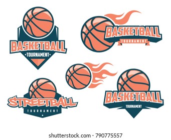 basketball logo set