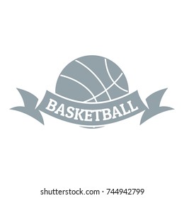 Basketball logo. Simple illustration of basketball vector logo for web