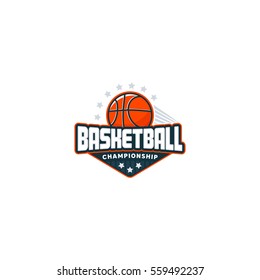 Basketball logo. Sport badge. Vector illustration.