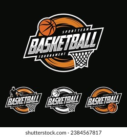 Basketball logo sport, emblem set collection, basketball vector illustration