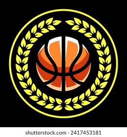 Basketball logo. Sport games. Sporting ball emblem. T shirt print.