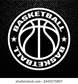 Basketball logo. Sport games. Sporting ball emblem. T shirt print.