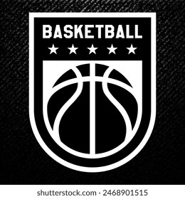 Basketball logo. Sport games. Sporting ball emblem. T shirt print.