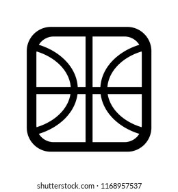 Basketball. Logo of the square form isolated. Vector.