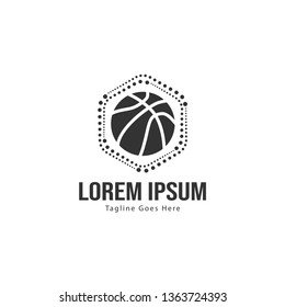 Basketball logo template design. Minimalist basketball logo with modern frame vector design