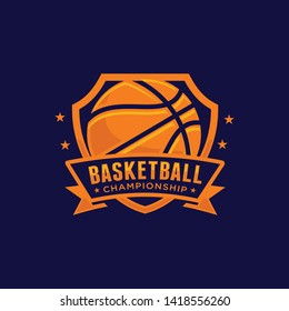 Basketball logo template vector illustration