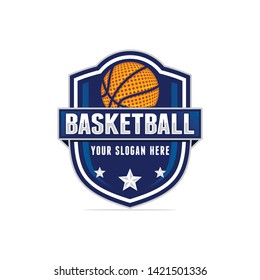 Basketball logo template vector illustration