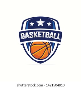 Basketball Logo Template Vector Illustration Stock Vector (Royalty Free ...