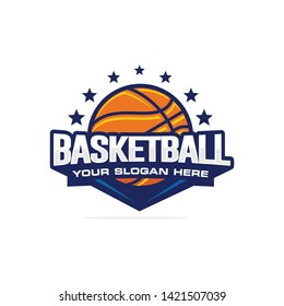 Basketball logo template vector illustration