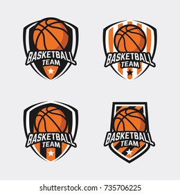 Basketball logo template. Vector illustration.