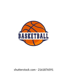 basketball logo template vector in white background