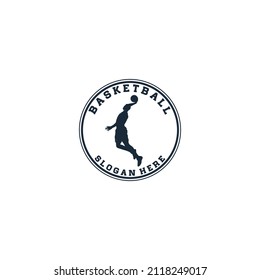 basketball logo template in white background