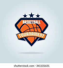 Basketball logo template,vector illustration