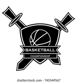 Basketball logo template,vector illustration