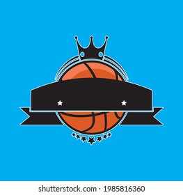cinta de arte vectorial del logo de baloncesto