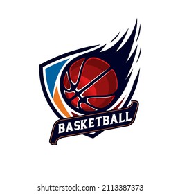 Basketball-Logo, Vektordesign-Vorlage