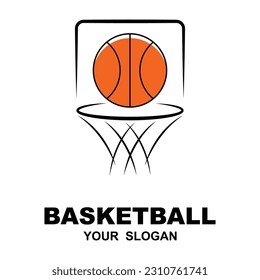 Basketball-Logo, Vektordesign-Vorlage