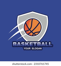 Basketball-Logo, Vektordesign-Vorlage