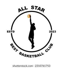 Plantilla de diseño vectorial del logotipo de baloncesto