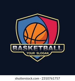Plantilla de diseño vectorial del logotipo de baloncesto
