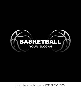 Basketball-Logo, Vektordesign-Vorlage