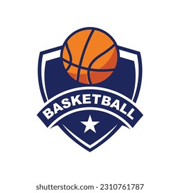Plantilla de diseño vectorial del logotipo de baloncesto