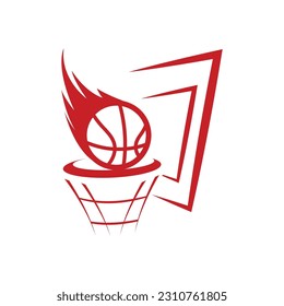 Basketball logo vector design template