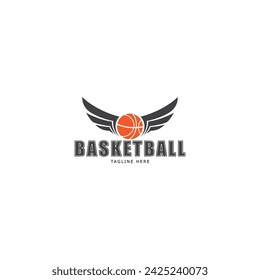 basketball logo vector design white background