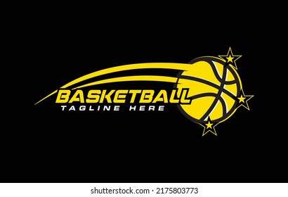 Basketball logo vector graphic for any business especially for sport team, club, community.