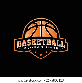 Basketball logo vector graphic for any business especially for sport team, club, community.